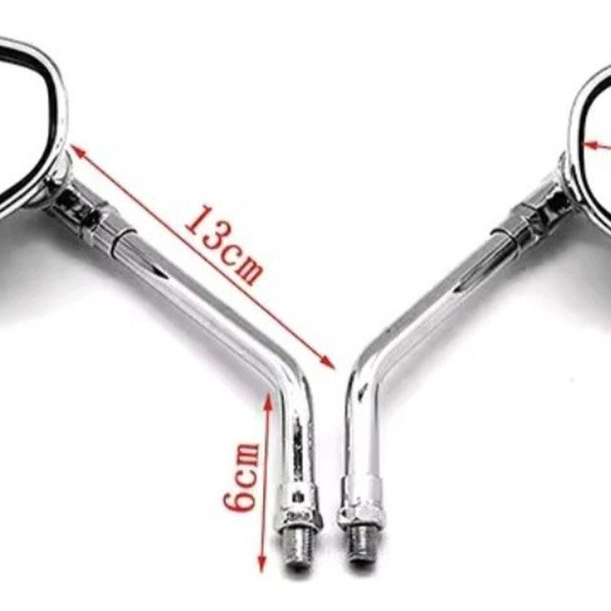 GENERICO - Espejos Para Moto Chopper  Custom  Bobber Hilo 10mm