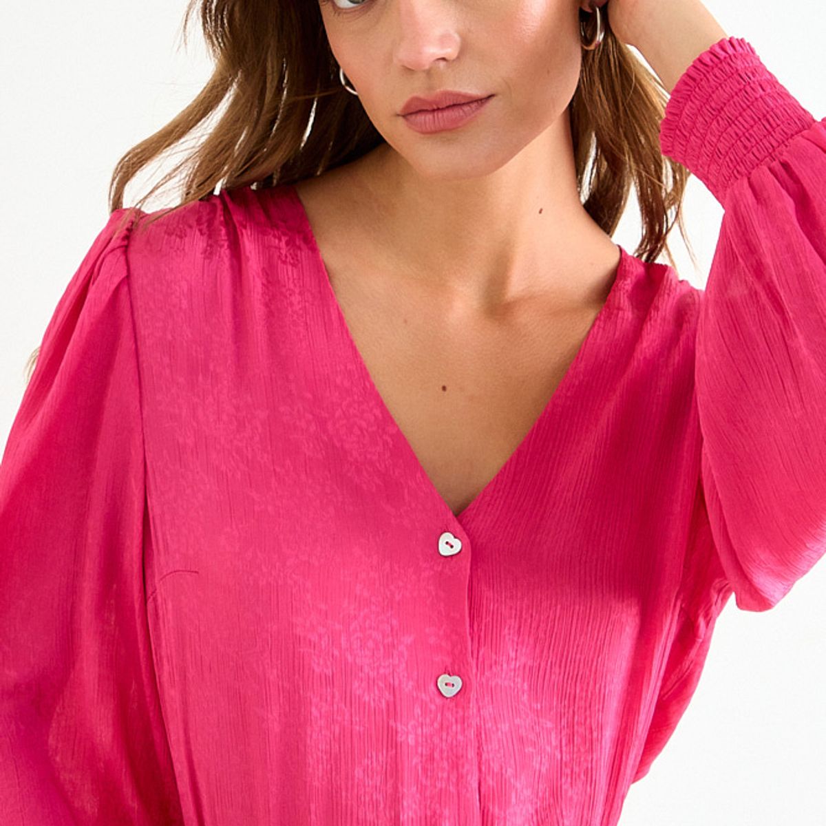 IO - Blusa Lisa Mujer Fucsia Io