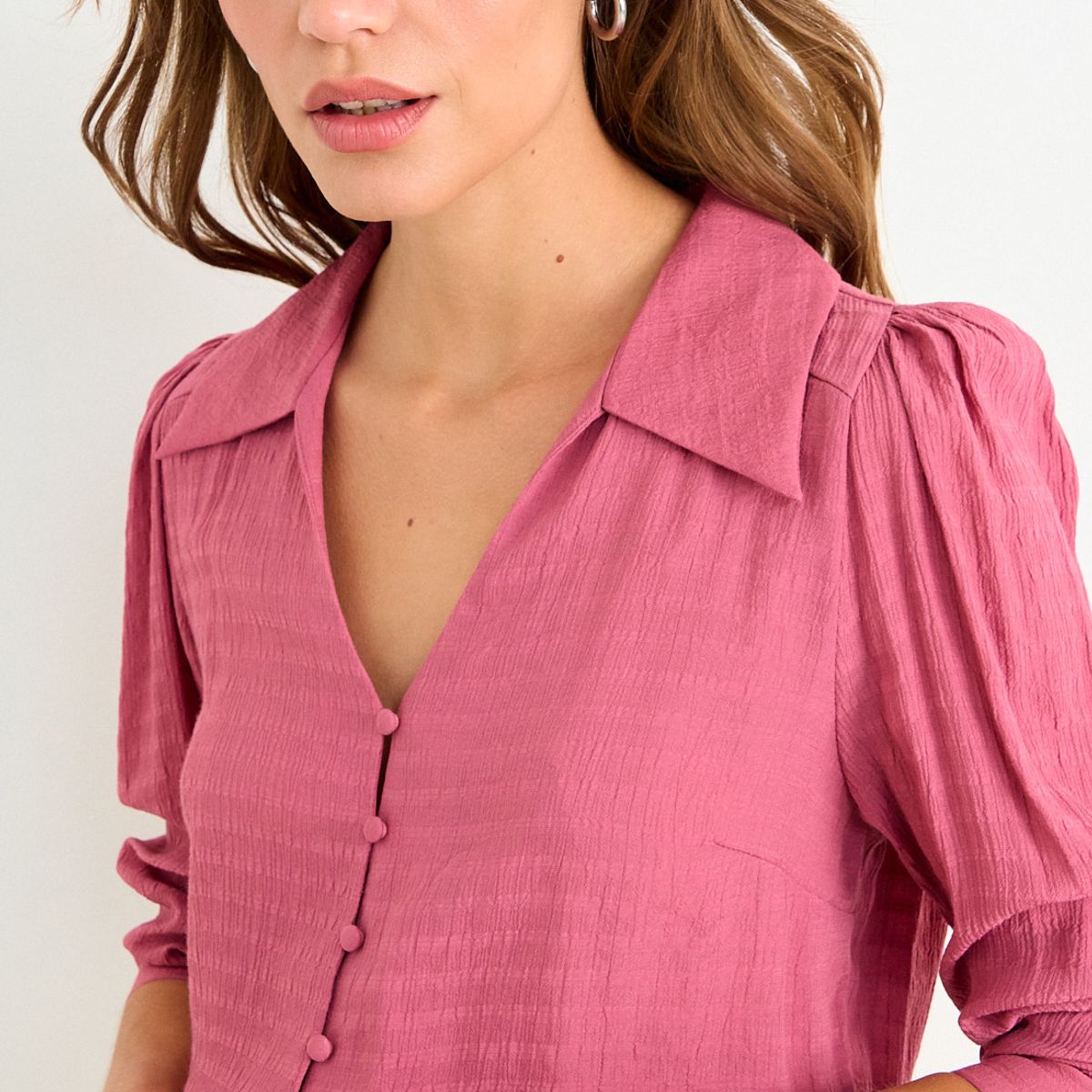 IO - Blusa Lisa Mujer Rosa Io