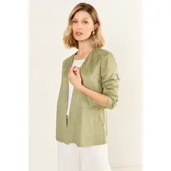 MA GRIFFE - Tapado Tipo Gamuza Mujer Avellana Magriffe