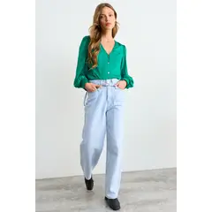IO - Jeans Liso Mujer Celeste