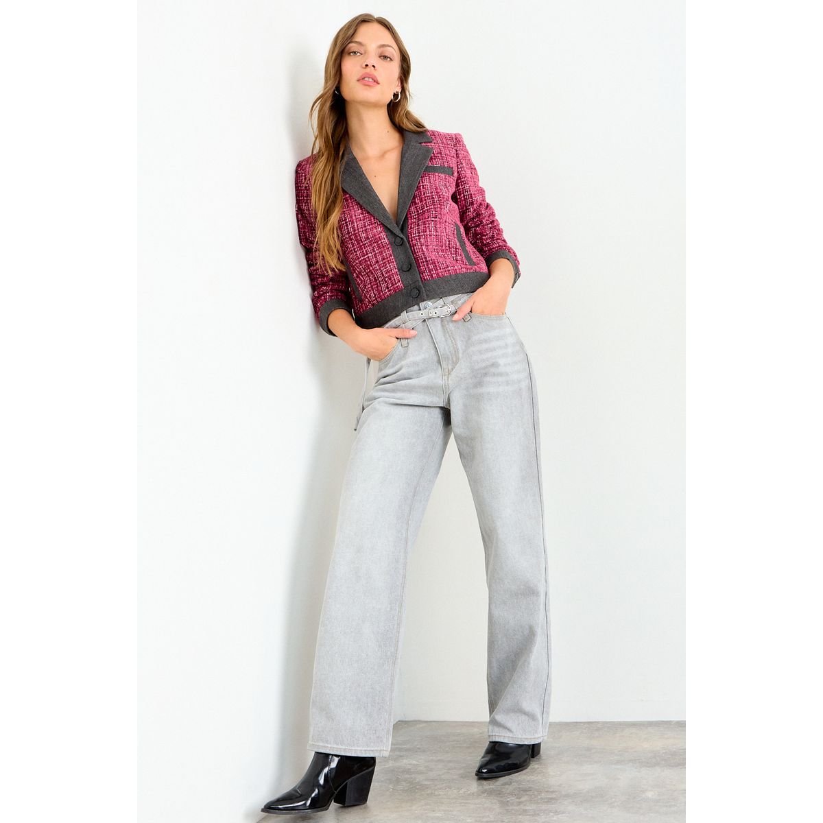 IO - Jeans Liso Mujer Gris Io