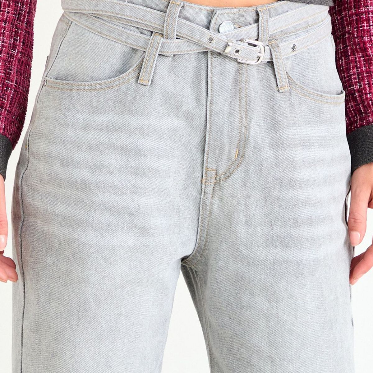 IO - Jeans Liso Mujer Gris Io