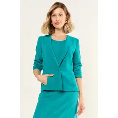 MA GRIFFE - Blazer Abotonado Mujer Verde Magriffe