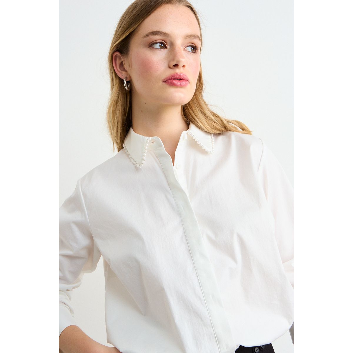 IO - Blusa Lisa Mujer Crudo Io