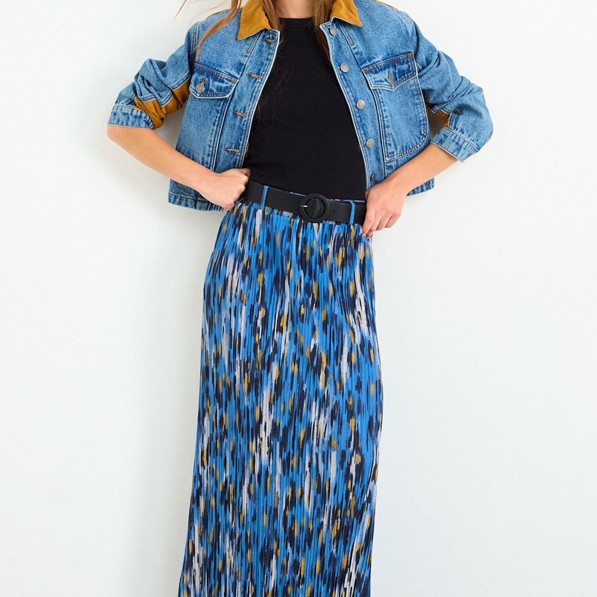 IO - Falda Fantasia Larga Mujer Celeste Io