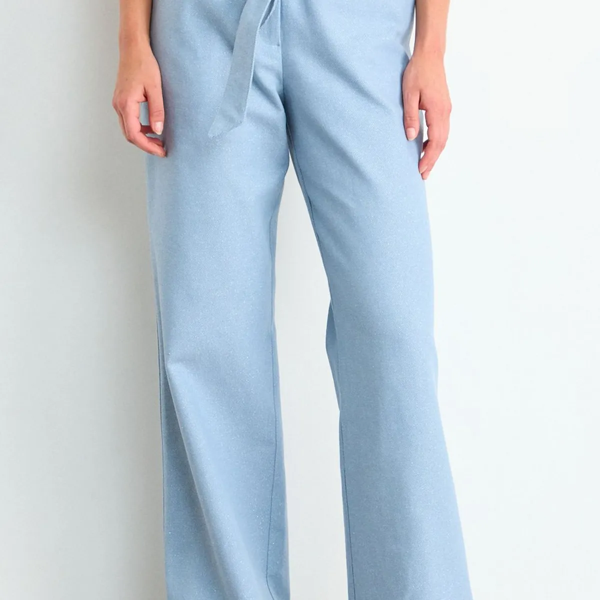 IO - Pantalon Liso Mujer Celeste Io
