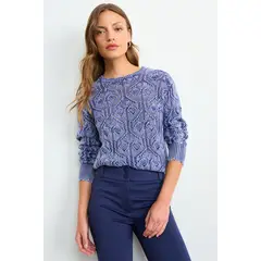 IO - Sweater Liso Mujer Azul