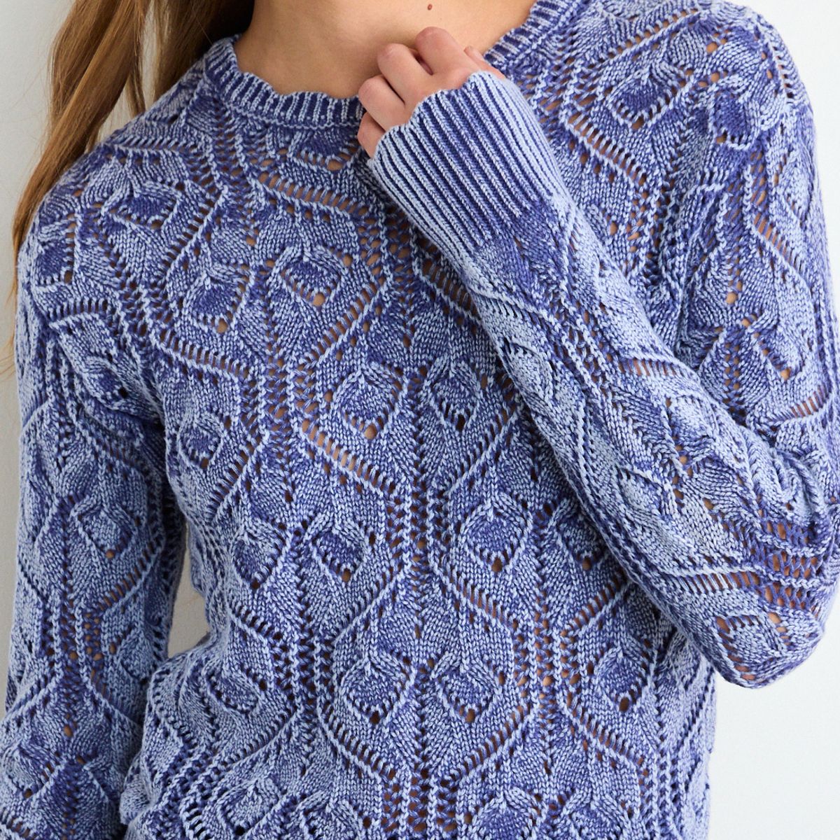 IO - Sweater Liso Mujer Azul Io