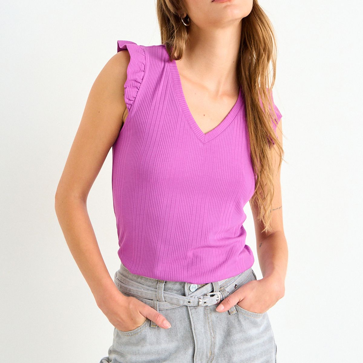 IO - Polera Lisa Mujer Morado Io