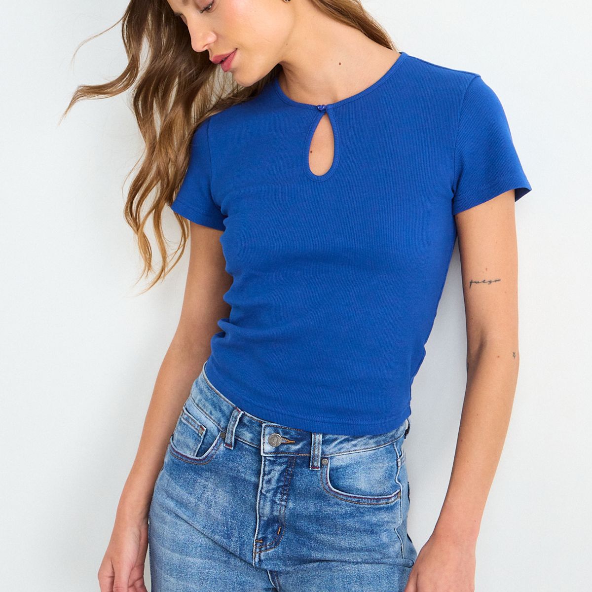 IO - Polera Lisa Mujer Azul Io