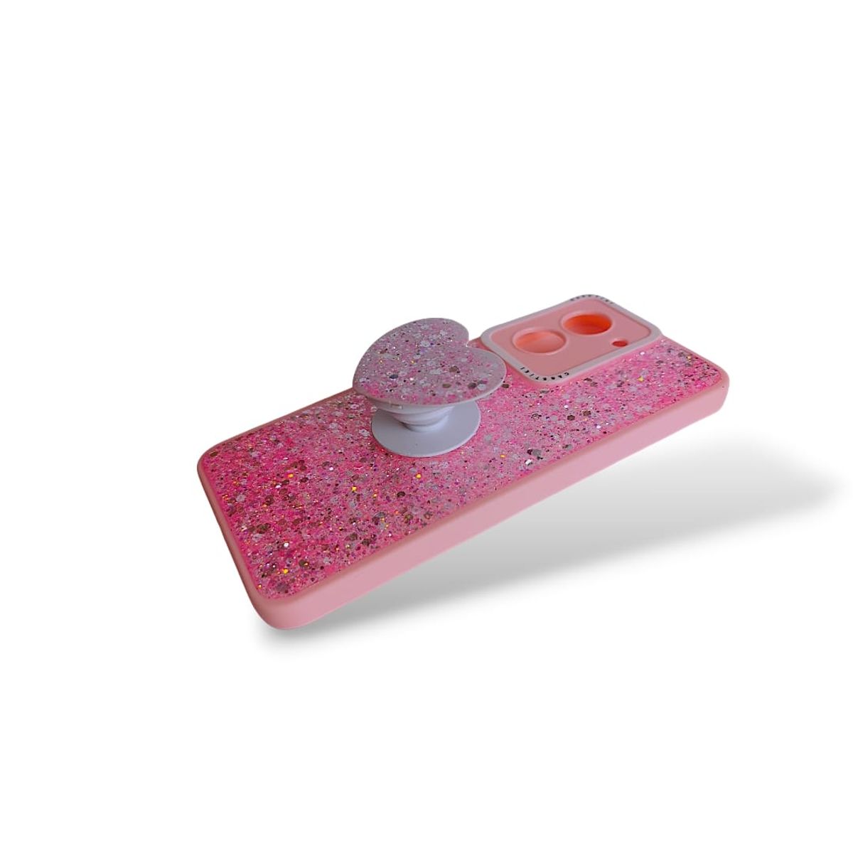GENERICO - CARCASA PARA XIAOMI REDMI A5 GLITTER BRILLO ROSA CON POP SOCKET