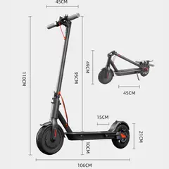 GENERICO - Scooter Eléctrico con Asiento Desmontable y Bolso – 30 km de Autonomía