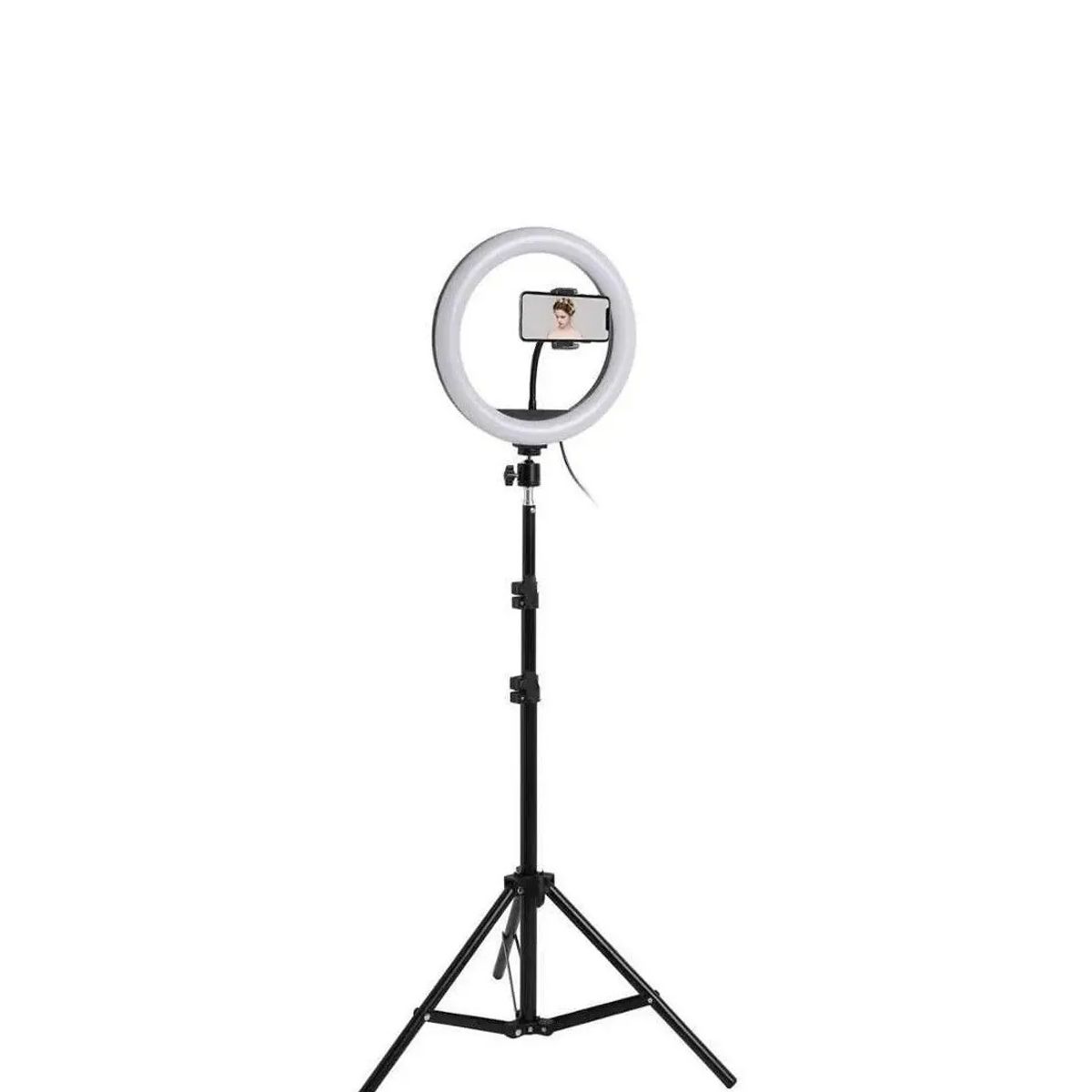 GENERICO - Aro De Luz Led Grande 31cm 12 Con Tripode 2.1m Tik Tok Color de la estructura Blanco