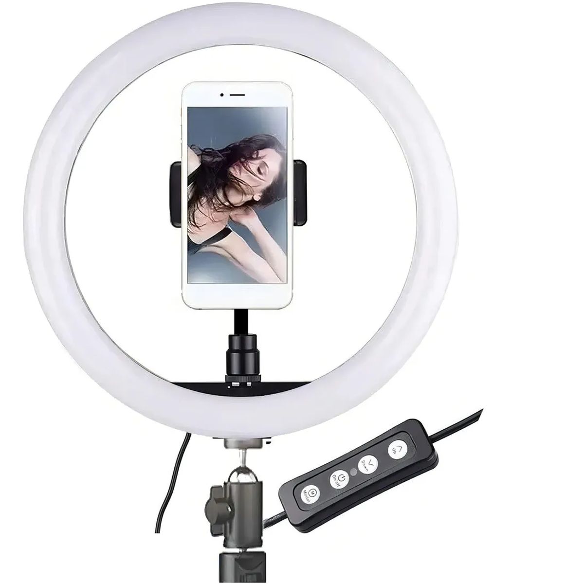 GENERICO - Aro De Luz Led Grande 31cm 12 Con Tripode 2.1m Tik Tok Color de la estructura Blanco