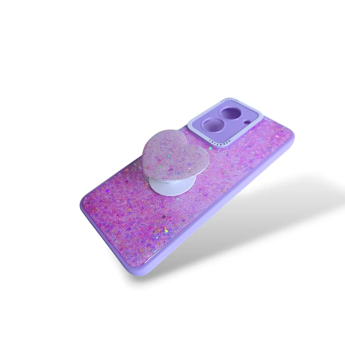 GENERICO - CARCASA PARA XIAOMI REDMI A5 GLITTER BRILLO LILA CON POP SOCKET