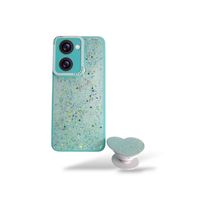 CARCASA PARA XIAOMI REDMI A5 GLITTER BRILLO TURQUESA CON POP SOCKET