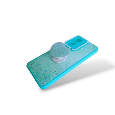 Imagen 2 del producto CARCASA PARA XIAOMI REDMI A5 GLITTER BRILLO TURQUESA CON POP SOCKET