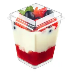 PASTELERIUSCL - 40 Vasos Para Postres Set De Vasos Shot Postres C/tapa 220ml