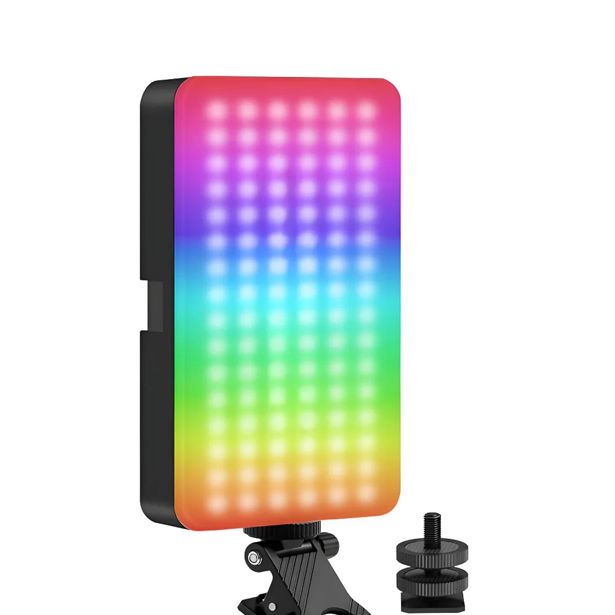 GENERICO - Aro de Luz LED Mushovi M140 Recargable RGB 96 Leds Porta Selfie Negro