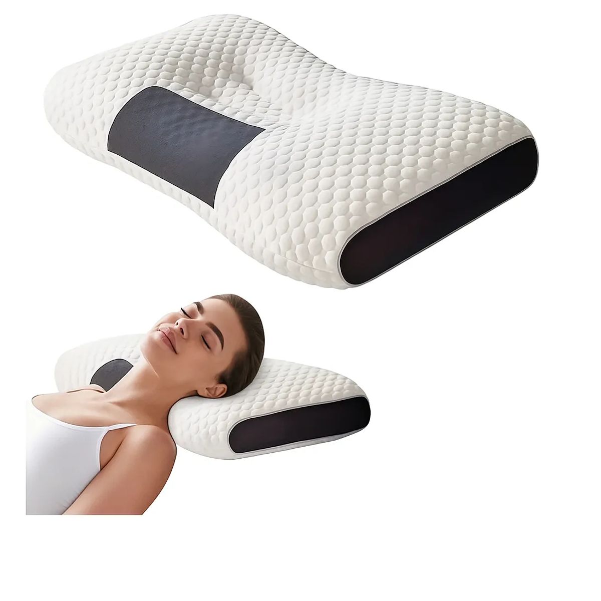 GENERICO - Pack X2 Almohada Ergonomica Ortopedica Cervical Cojin Cuello