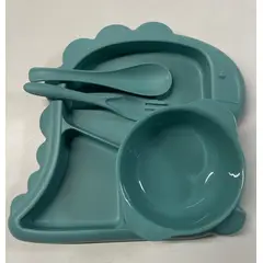 GENERICO - Set plato cubiertos bebe para comer 4 piezas