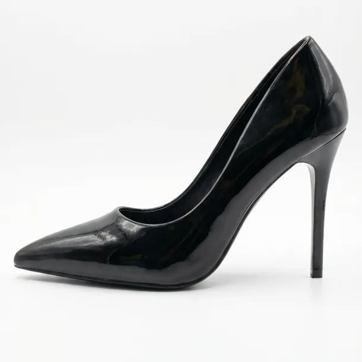 BOVINITA - Zapato Mujer Stiletto Negro Taco Alto Charol Elegante Fiesta Agregar a favoritos