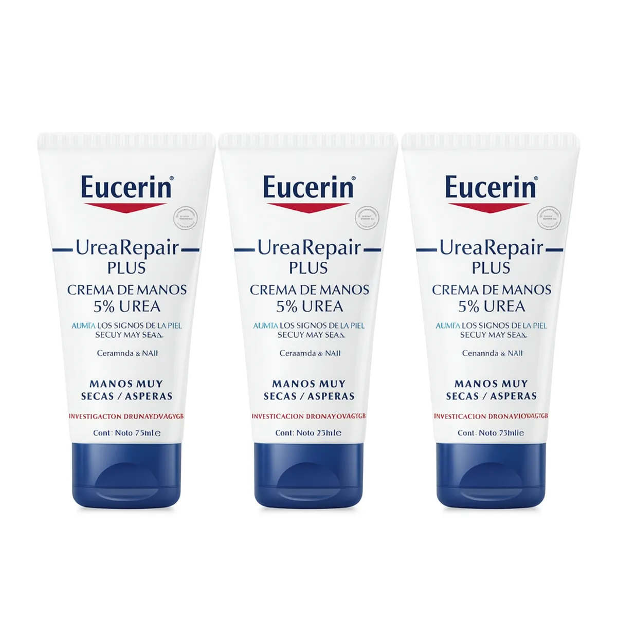 EUCERIN - Pack 3 Crema De Manos Eucerin Urea Repair 75ml