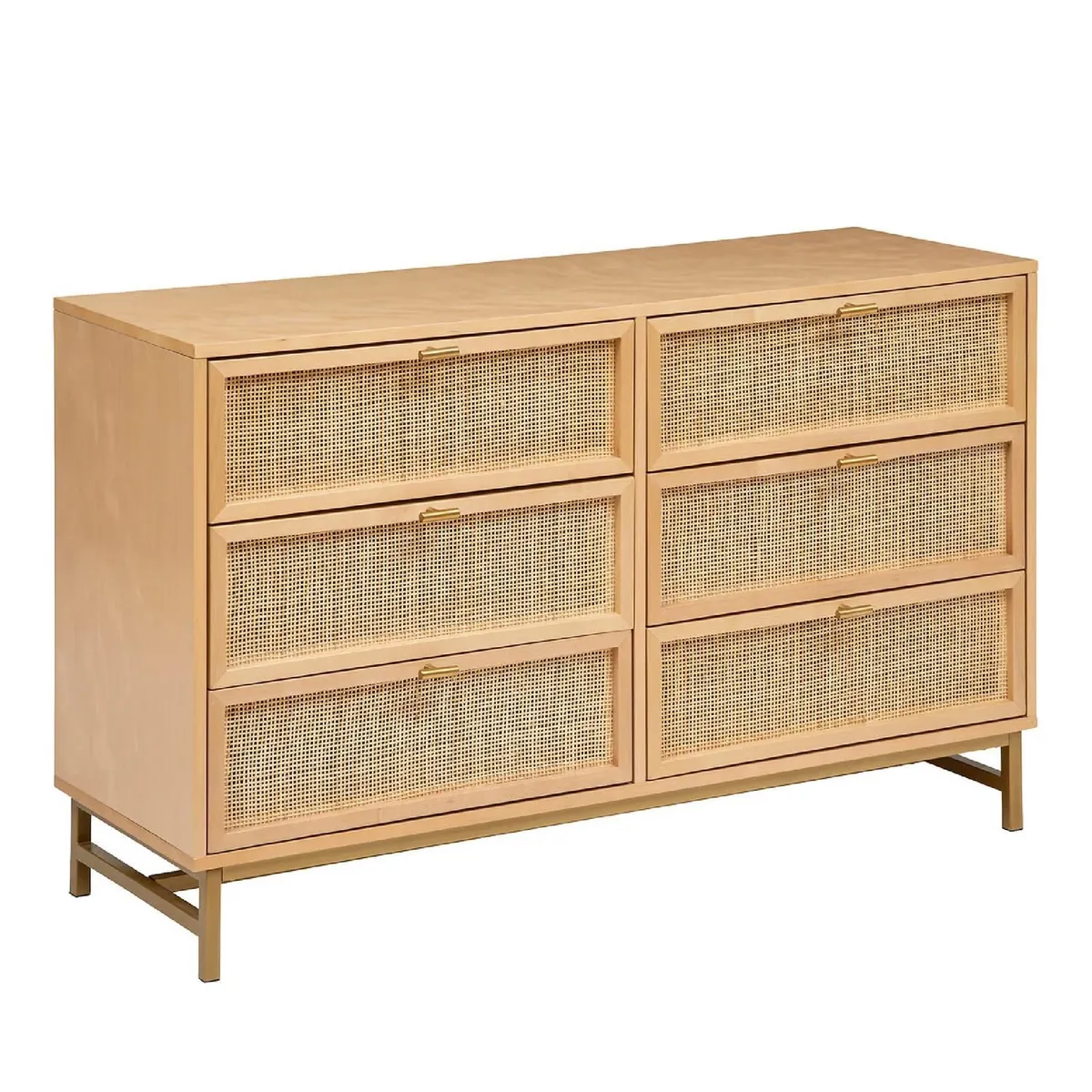 ATMOSPHERA - Comoda Doble Ratán 6 Cajones 120x40x74,5 cm Atmosphera