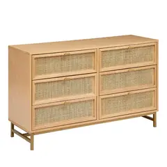 ATMOSPHERA - Comoda Doble Ratán 6 Cajones 120x40x74,5 cm