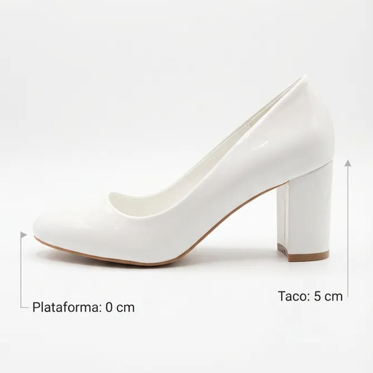 BOVINITA - Zapato Mujer Blanco Taco Ancho Charol Blanco Elegante Fiesta