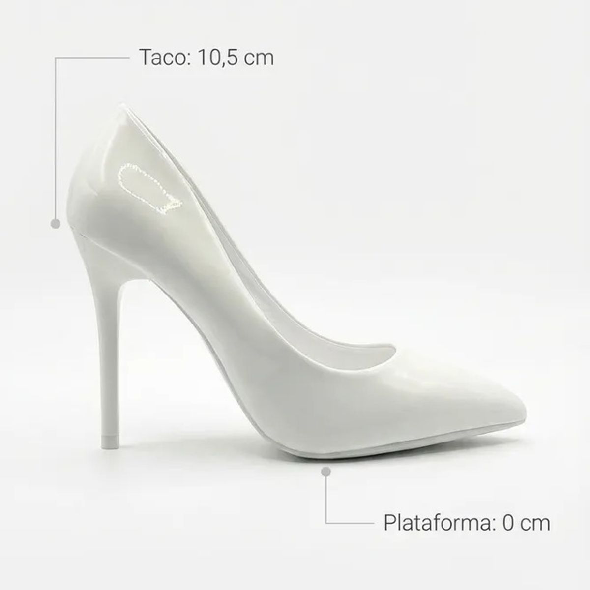 BOVINITA - Zapato Mujer Stilettos Blanco Charol Taco Alto Aguja