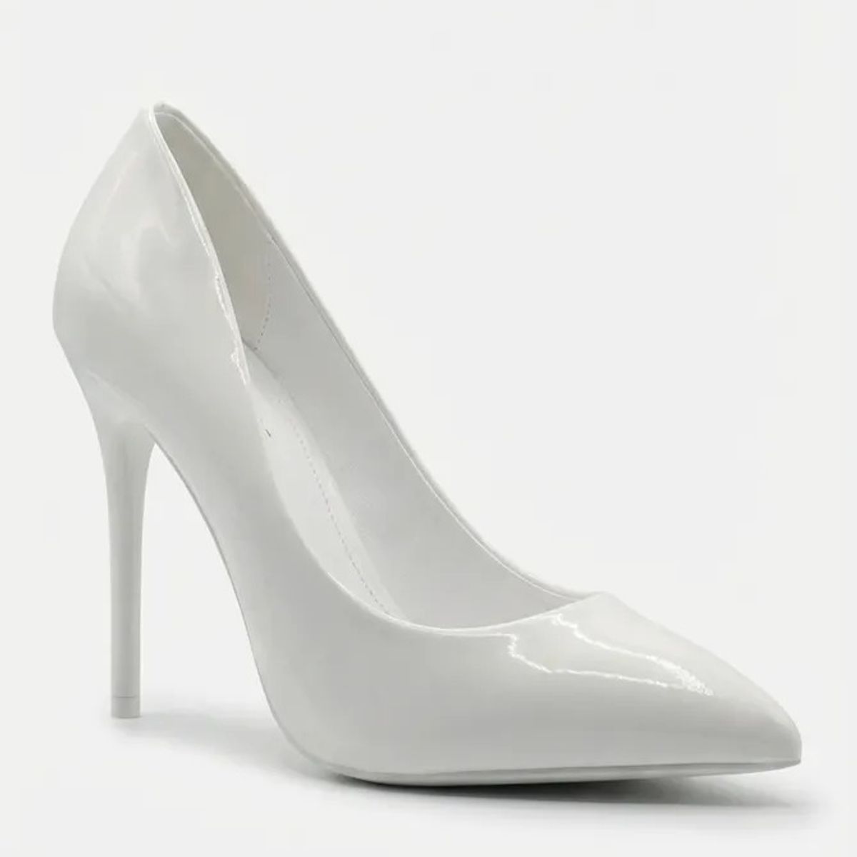 BOVINITA - Zapato Mujer Stilettos Blanco Charol Taco Alto Aguja