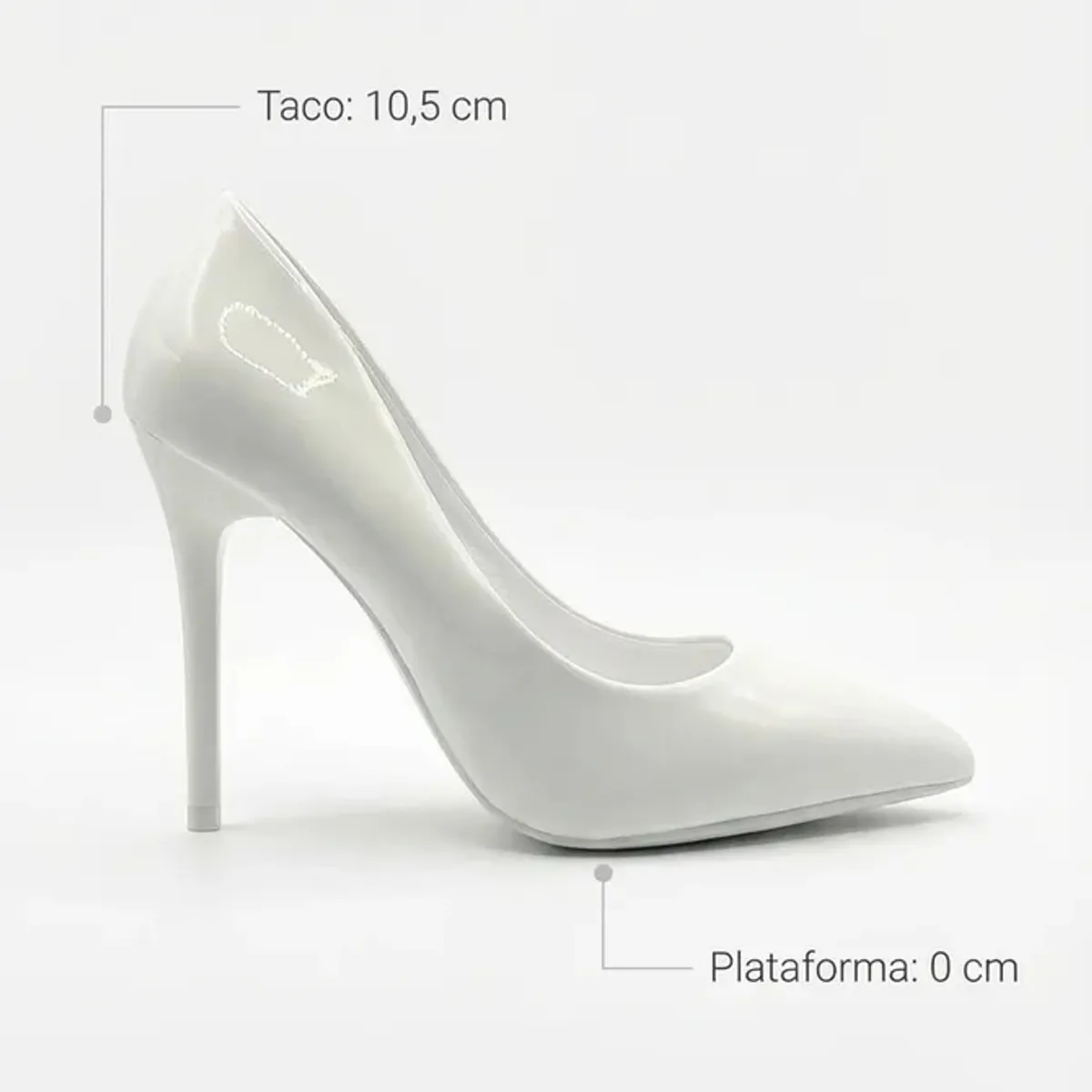 BOVINITA - Zapato Mujer Stilettos Blanco Charol Taco Alto Aguja