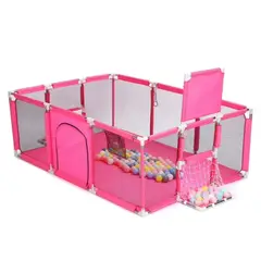 GENERICO - Corral de Seguridad para bebes en Rosado de 180x120cm