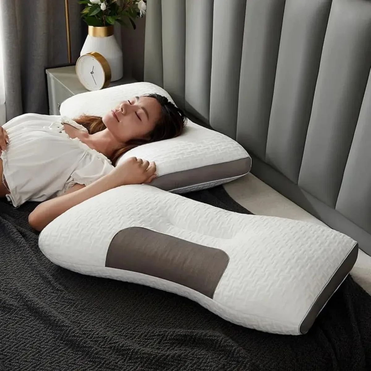 GENERICO - Pack 2 Almohadas Ergonomicas 3D Ortopedicas