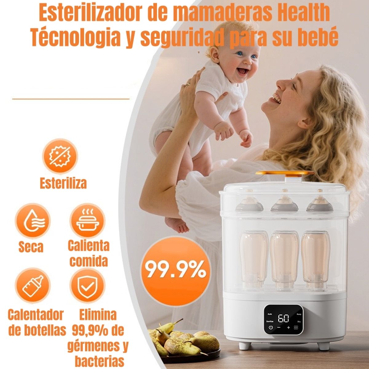 LUBABYCAS - Esterilizador y Secador Eléctrico Mamaderas By LuBabycas
