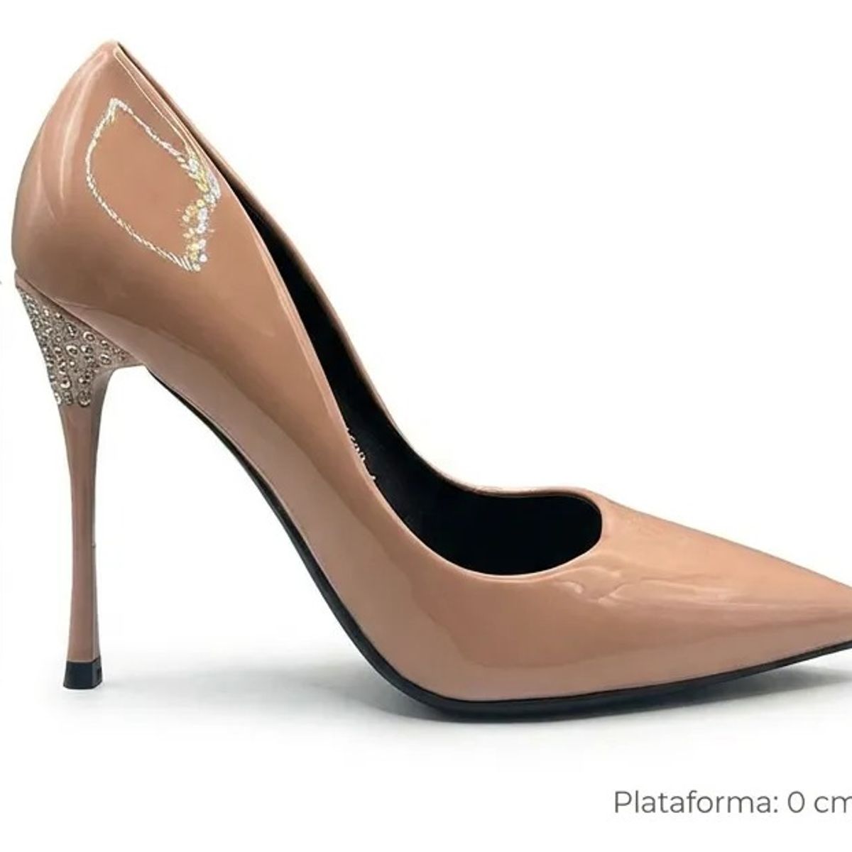 BOVINITA - Zapato Mujer Stiletto Charol Fiesta Taco Alto 10 Cm Elegante