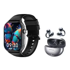 LENOVO - TA140 Audífonos-Negro y F101 B Reloj inteligente