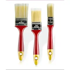 GENERICO - Set De 3 Brochas 1 1 1/2 Y 2 Pulgadas Mango De Plástico