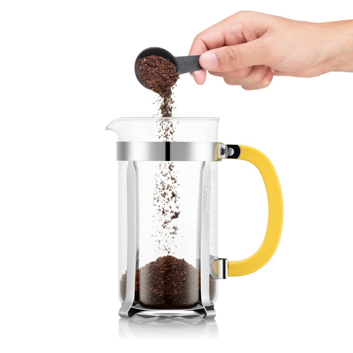 BODUM - Cafetera Prensa Francesa Bodum Caffettiera 1 Lts. – Acero Inoxidable y Vidrio Borosilicato