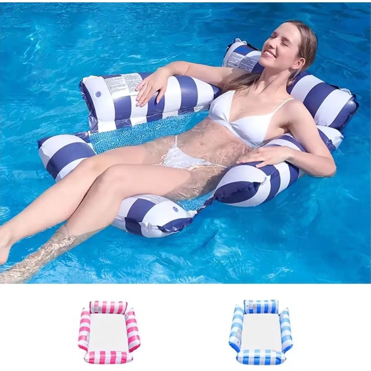 GENERICO - Hamaca Inflable Para Piscina Flotante Silla 123cm x 120cm