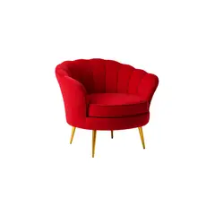 HABITA2 CHILE - POLTRONA O SILLON 1 CUERPO TERCIOPELO SHELL GOLD