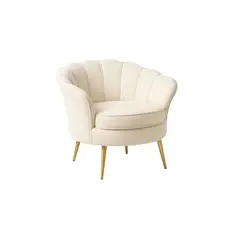 HABITA2 CHILE - POLTRONA O SILLON 1 CUERPO TERCIOPELO SHELL GOLD