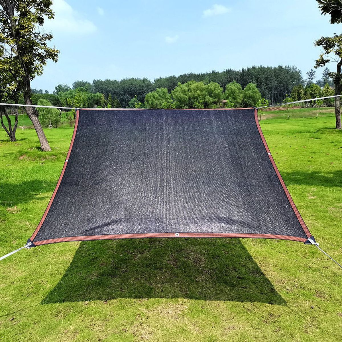 GENERICO - Toldo Vela Malla rectangular Jardin terraza 3mt x 4mt Negra