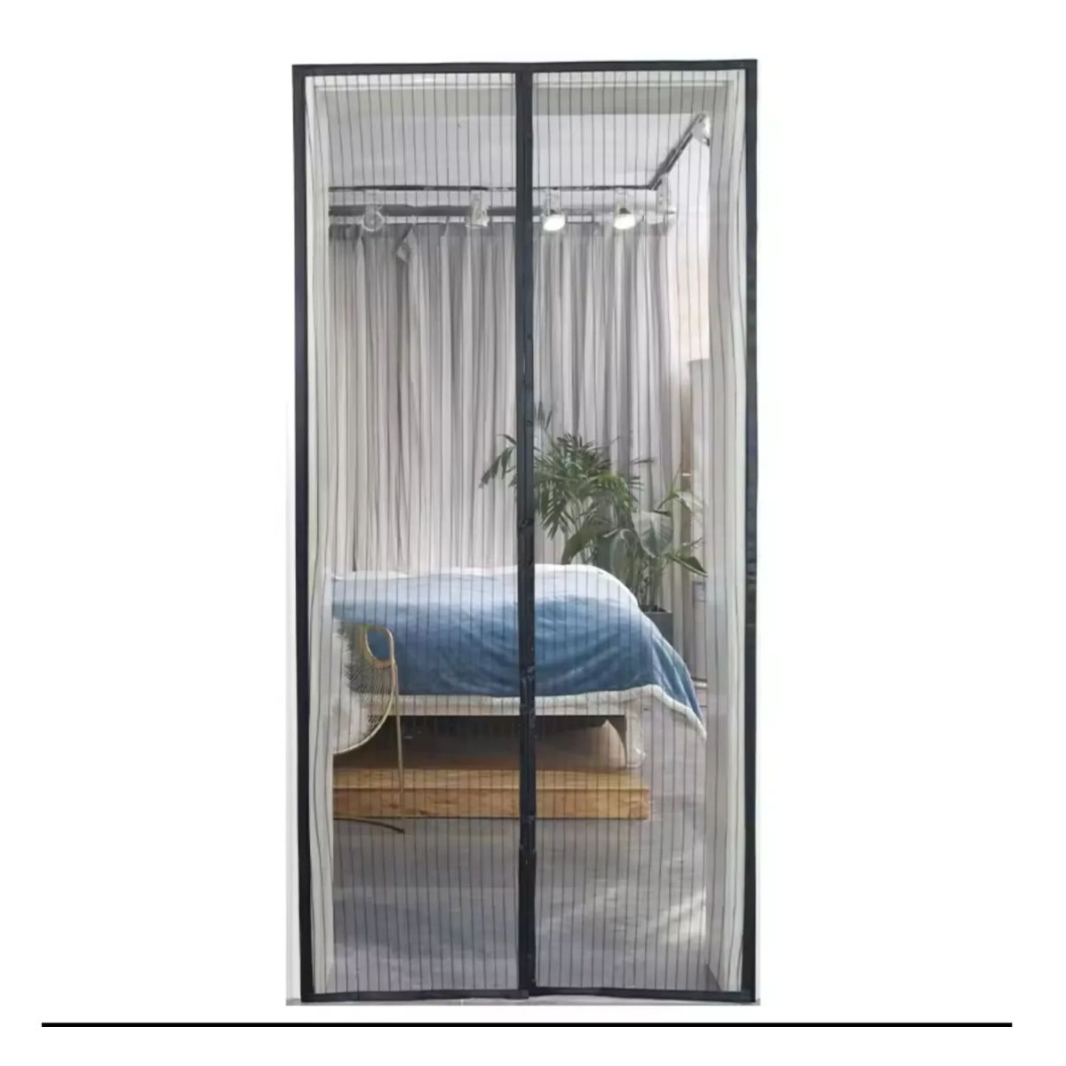 GENERICO - Malla Cortina Mosquitera con imán 100x210 cm