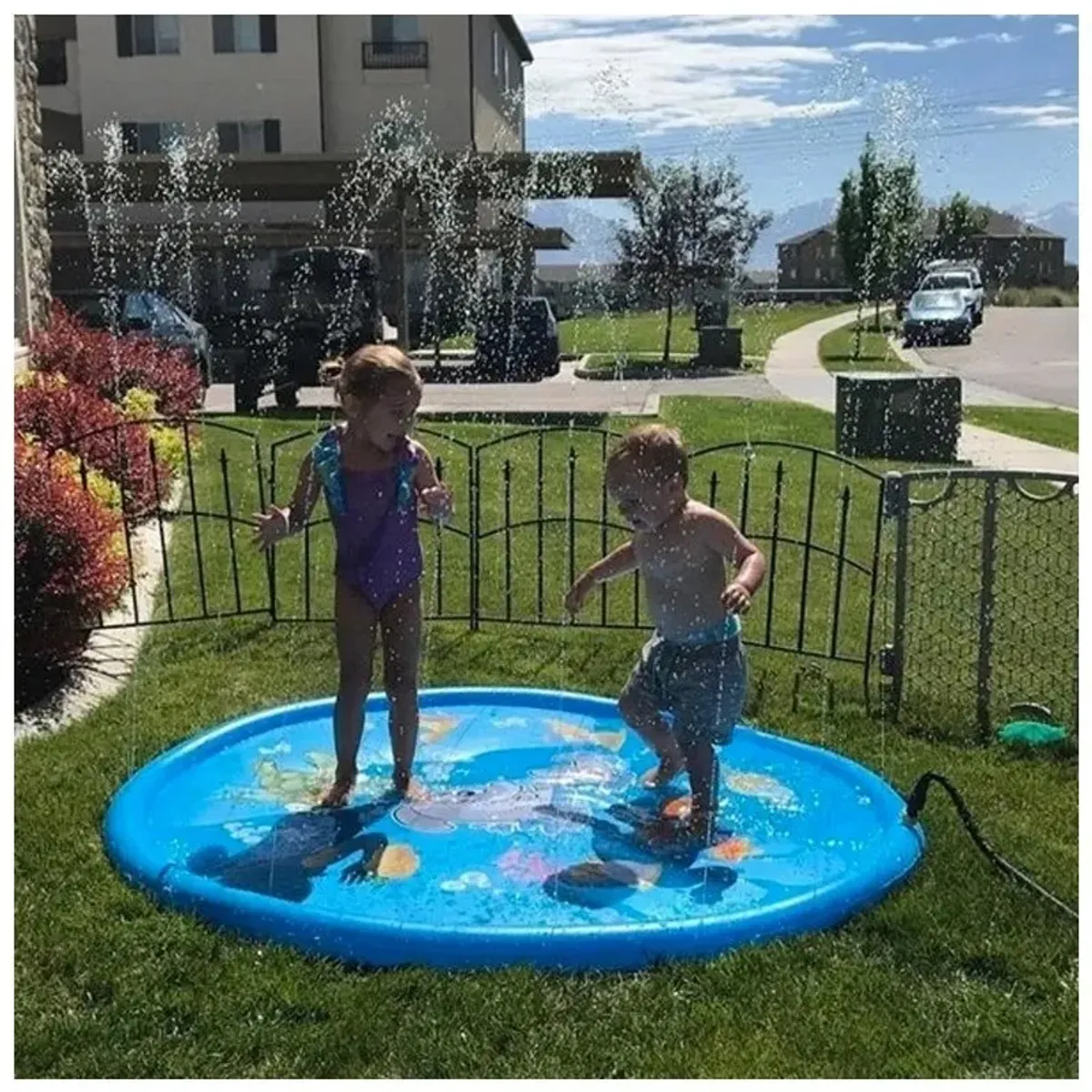 NO LOGO - Alfombra De Agua 1 Metro Piscina Lanza Chorros Niños