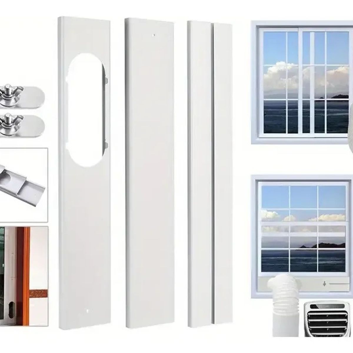 KUANGYE - Kit De Ventana Para Manga Aire Acondicionado Portatil 3 Pcs