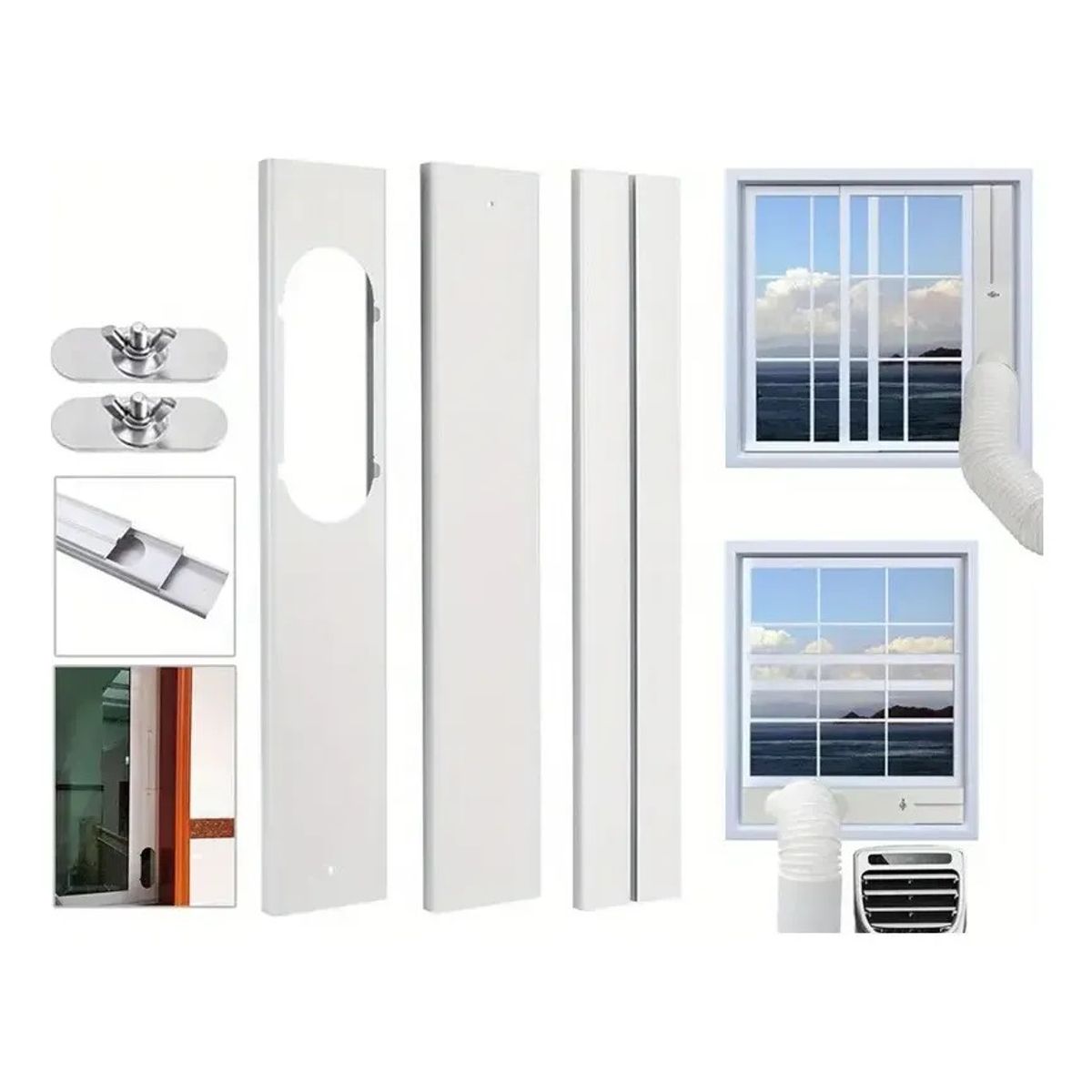 KUANGYE - Kit De Ventana Para Manga Aire Acondicionado Portatil 3 Pcs