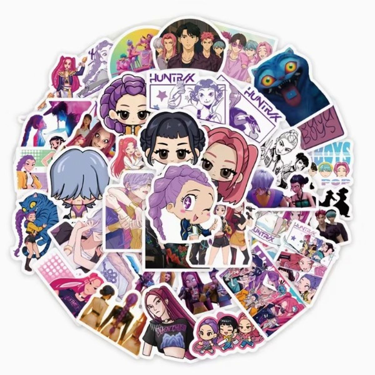 GENERICO - Set 75 Stickers Demon Hunter Kawai Pegatina K Pop Demon Hunter
